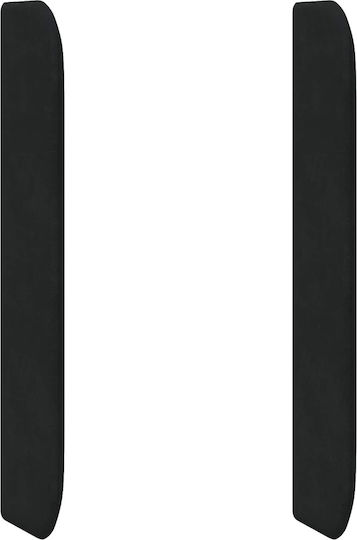 vidaXL Bed Headboard Fabric Black 80cm