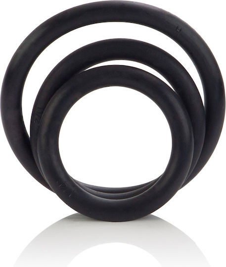 Calexotics Stretchy Rubber Penis Erection Enhancer Black 3τμχ