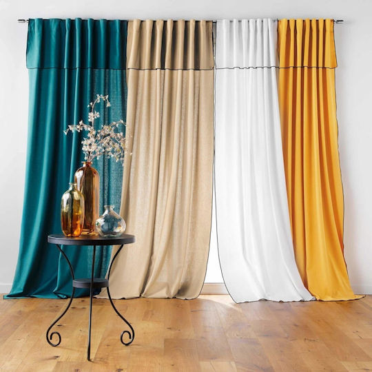 Douceur d'Intérieur Mistraline Grau Vorhang mit Tunnel 140x240cm