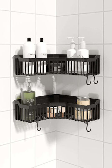 SteweHome SteweHome Ecke An Der Wand Montierte Badezimmerregale Kunststoff Schwarze