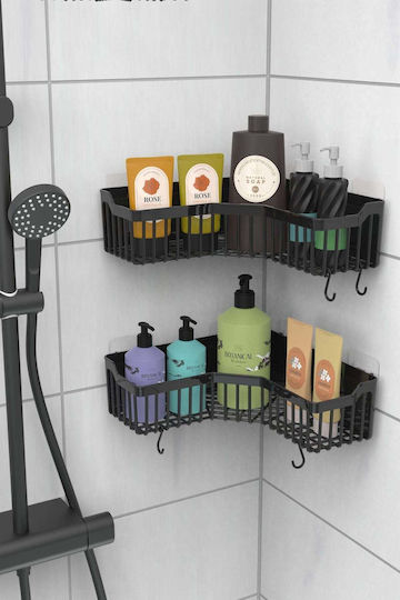 SteweHome SteweHome Ecke An Der Wand Montierte Badezimmerregale Kunststoff Schwarze