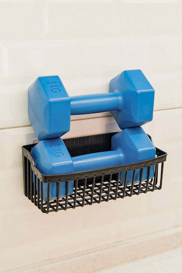 SteweHome Raft De Baie Montat Pe Perete Din Plastic Negru