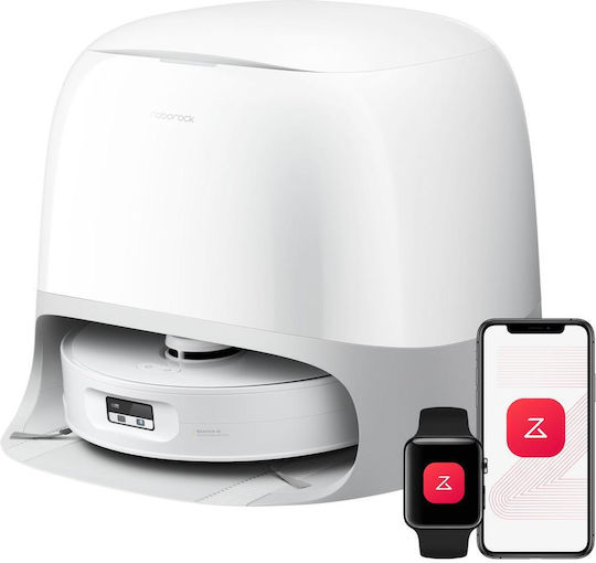 Roborock Qrevo Curv 2 FlowX Σκούπα Ρομπότ με Χαρτογράφηση Laser & Απορρόφηση 20000Pa Λευκή