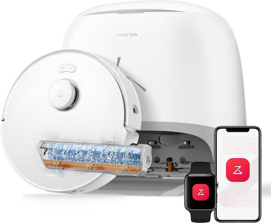 Roborock Qrevo Curv 2 FlowX Σκούπα Ρομπότ με Χαρτογράφηση Laser & Απορρόφηση 20000Pa Λευκή