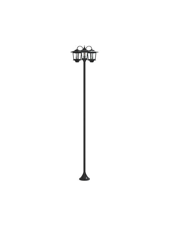 vidaXL Außenstehlampe Beitrag LED für Außenbereich mit Warmes Weiß Licht Schwarz