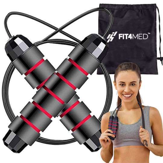 Fit4med Crossfit Stahl Springseil mit Kugellagern