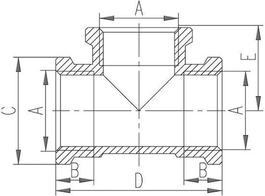 Ferro Женска Месингова Връзка За Тръба 3/8"