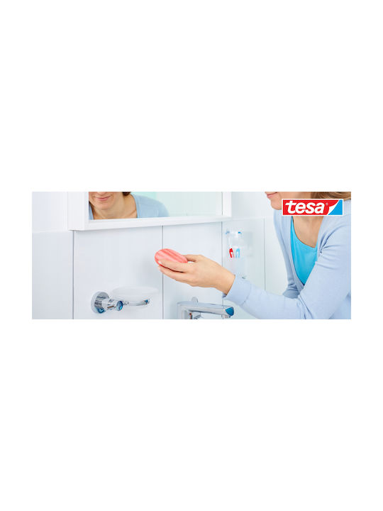 Tesa Επιτοίχια Σαπουνοθήκη Γυάλινη Λευκή 4042448447937