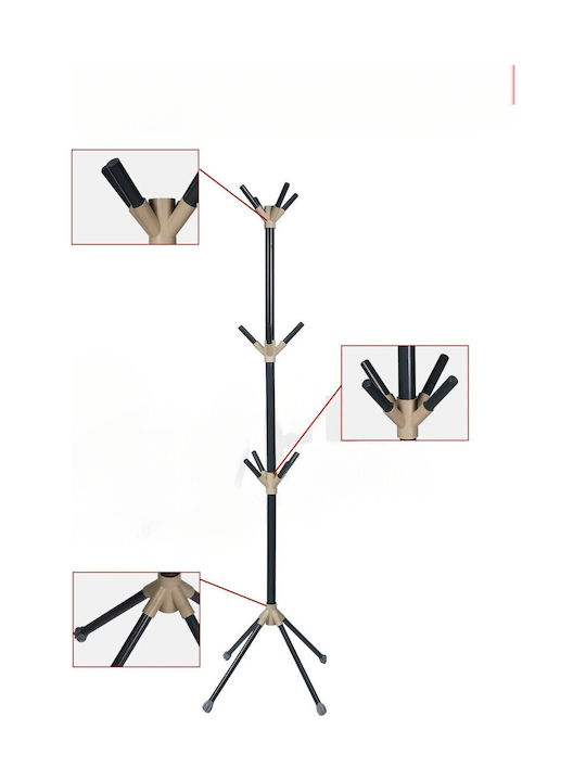 SteweHome Καλόγερος Μεταλλικός Πολύχρωμος 174cm