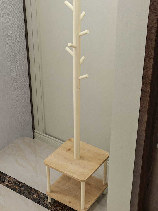 SteweHome Καλόγερος Ξύλινος Καφέ 160cm
