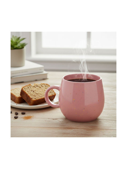 Estia Speckle Pop Κούπα από Πορσελάνη Ροζ 480ml