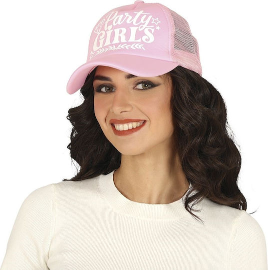 Pink Cap White Party Girls Print Bachelorette Party Ball