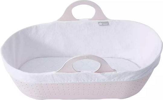 Tommee Tippee Plastic Moses Basket Sleepee with Stand Pink