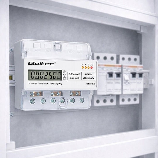 Qoltec Elektrische Messgeräte Digital Schiene Dreiphasig UMQTCU000250