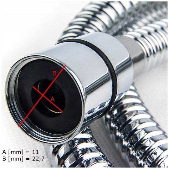 Duschschlauch 3-Loch Mischer 150 cm Chrom Xdwc1vcnm