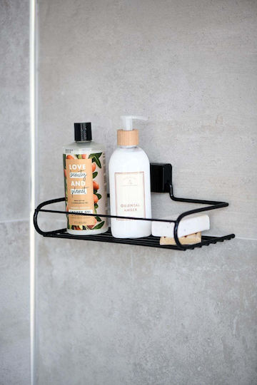 SteweHome Suport De Perete Cu Autocolant Inox Negru