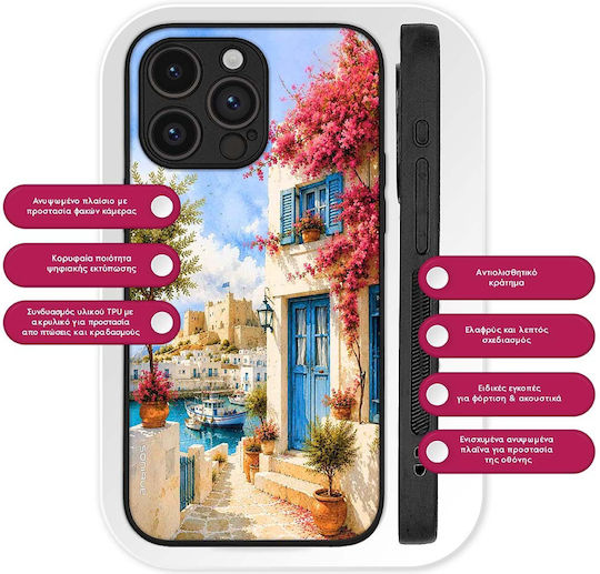 Sonique Greek Island Muse Series Handyhülle Für Motorola Moto G67 5G Moto G77 5G Rosiges Hafen