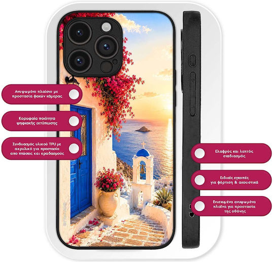 Калъф Sonique Greek Island Muse Series Motorla Moto G54 5g Moto G54 5g Power Залез На Санторини