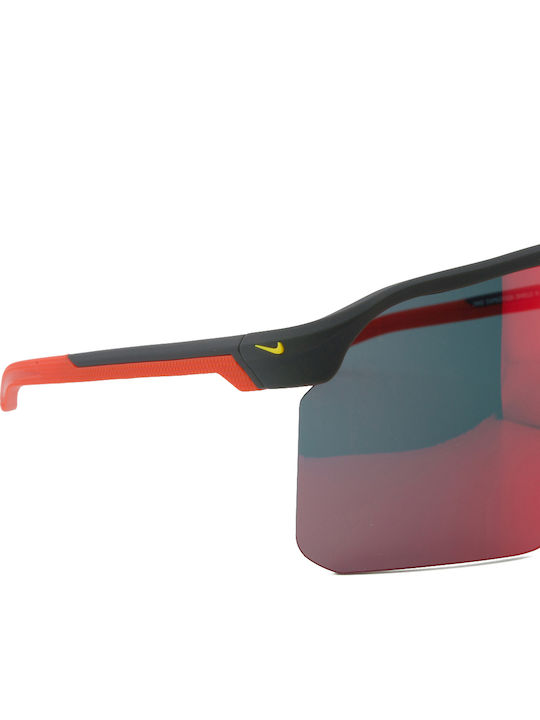 Nike Expedition Shield Unisex Ochelari de Soare cu Ramă Portocalie și Lentilă Oglindă Portocalie