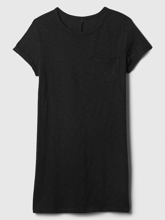 Summer Mini T-Shirt Dress Black