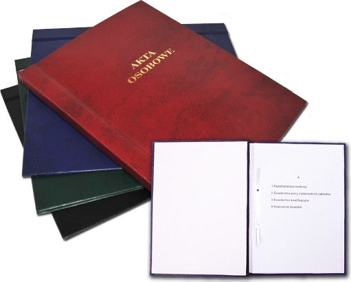 Hardcover Personal File Folder A4 Burgundy
