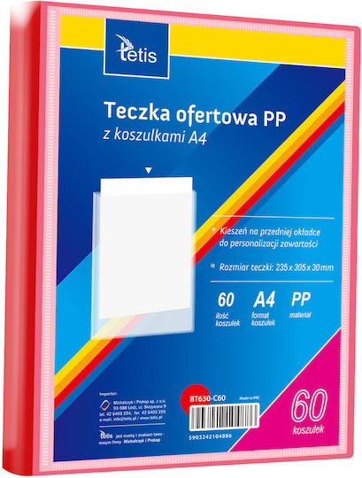 Pp Presentation Folder 60 Sleeves A4 Red