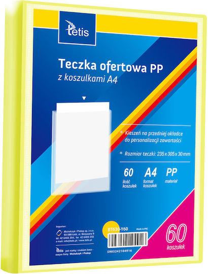 Pp Presentation Folder 60 Sleeves A4 Yellow