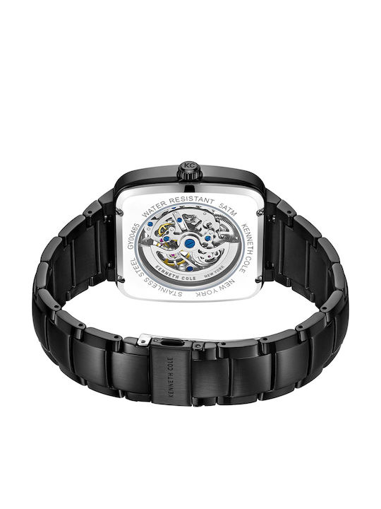 Kenneth Cole Men's Watch 40mm Automatic With Black Metal Bracelet