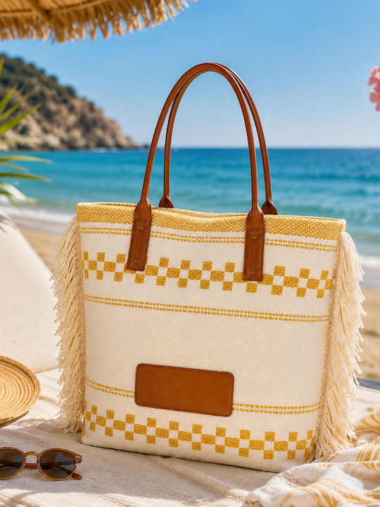 Terrycloth Yellow Beach Bag