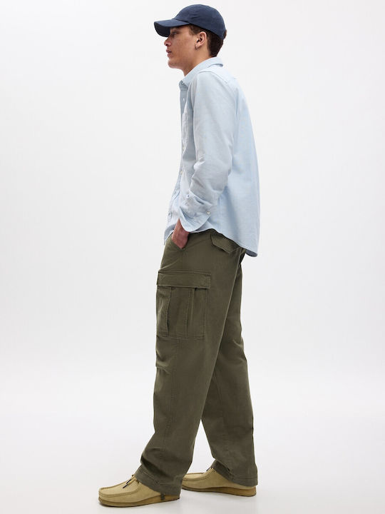 Cargo Trousers in Relaxed Fit Black Moss