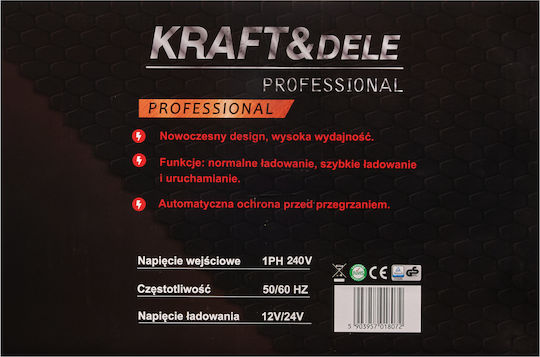 Kraft & Dele Starter-Charger și Încărcător Baterii Auto și Camion 12/24V 50-400Ah 30A