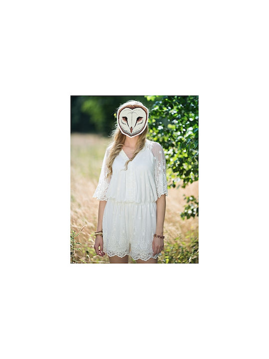 Owl Mask Barn Owl 22x23 Cm 1 Pc