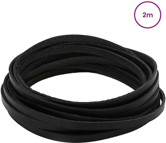 vidaXL Leder Schnürsenkel Schwarz