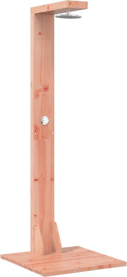 vidaXL Pool Shower 76x210 cm Brown