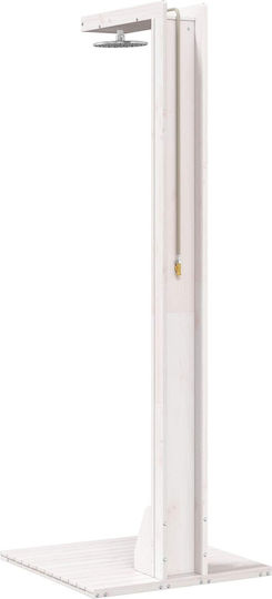 vidaXL Ντουζιέρα Πισίνας 76x210εκ. Λευκή