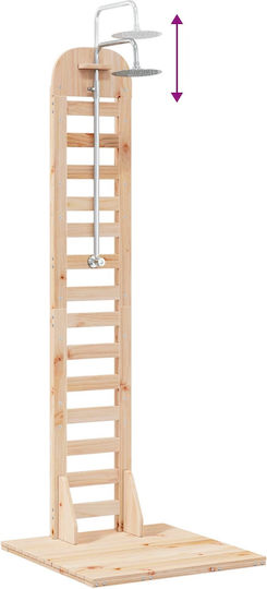 vidaXL Pool Shower 76x223 cm Brown