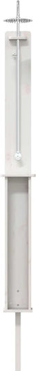 vidaXL Pool Shower 19x246 cm White