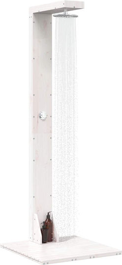 vidaXL Ντουζιέρα Πισίνας 76x210εκ. Λευκή