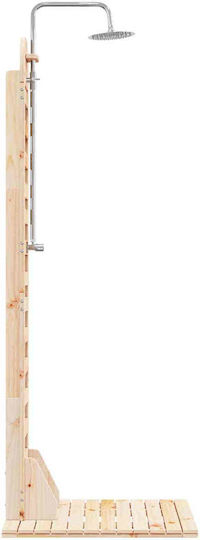 vidaXL Pool Shower 76x223 cm Brown