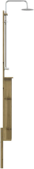 vidaXL Ντουζιέρα Πισίνας 19x246εκ. Καφέ