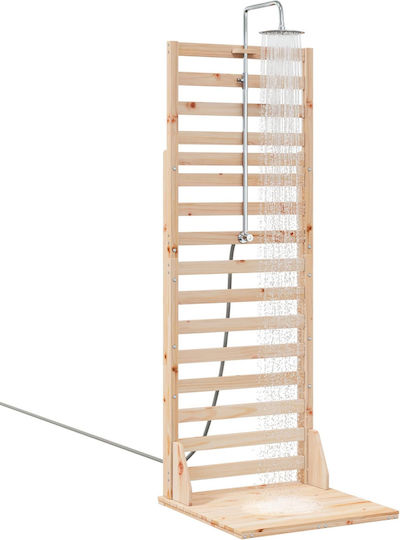 vidaXL Pool Shower 76x225 cm Brown