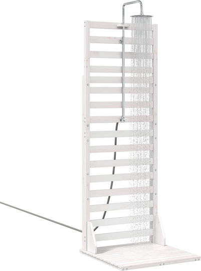 vidaXL Ντουζιέρα Πισίνας 76x225εκ. Λευκή