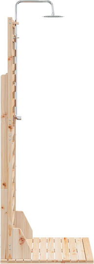 vidaXL Pool Shower 76x225 cm Brown