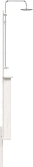 vidaXL Pool Shower 19x246 cm White