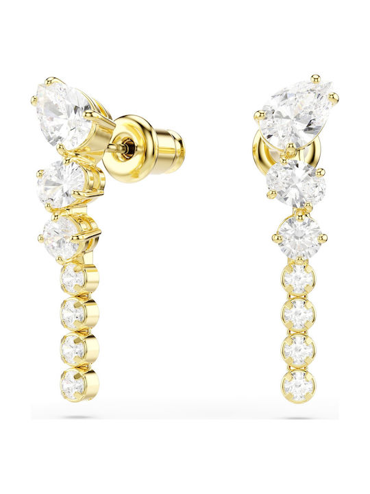 Swarovski Σκουλαρίκια Επιχρυσωμένα με Πέτρες Swarovski Σκουλαρίκια Επιχρυσωμένα με Πέτρες