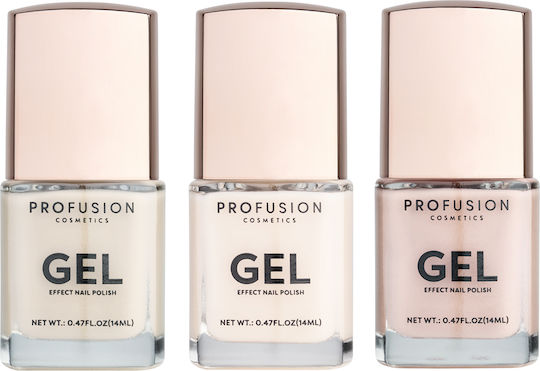 Profusion Cosmetics Gel Effekt Glanz Set Nagellacke Lang anhaltend Schnelltrocknend Go To Neutrale