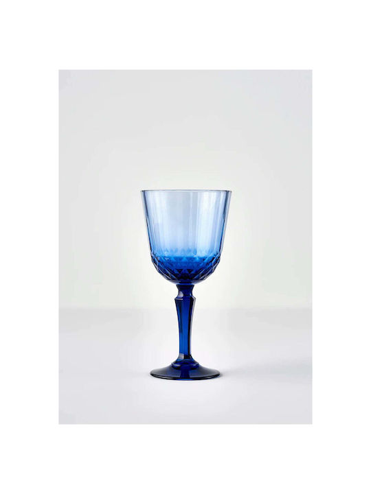 SteweHome Set of Glasses for White and Red Wine Made of Glass in Blue Colour 18 Pieces