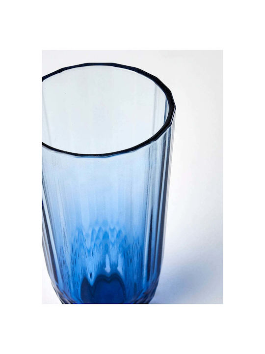 SteweHome Set of Glasses for White and Red Wine Made of Glass in Blue Colour 18 Pieces
