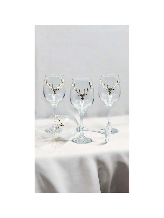 SteweHome Glass for White and Red Wine Made of Glass in Red Colour 399ml