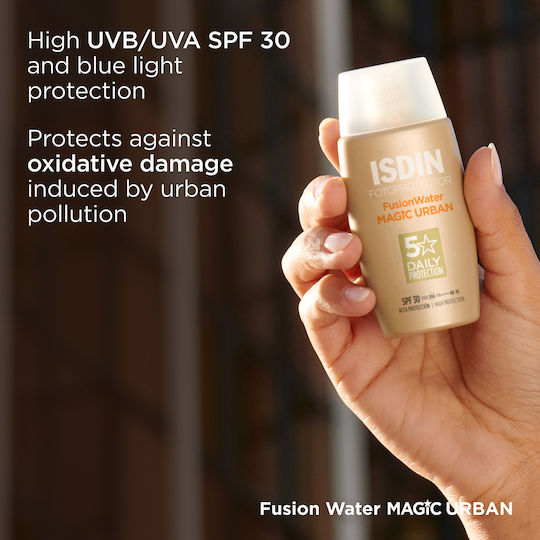 Isdin Fotoprotector Fusion Water Magic Urban Sunscreen Face Cream SPF30 Tinted 50ml